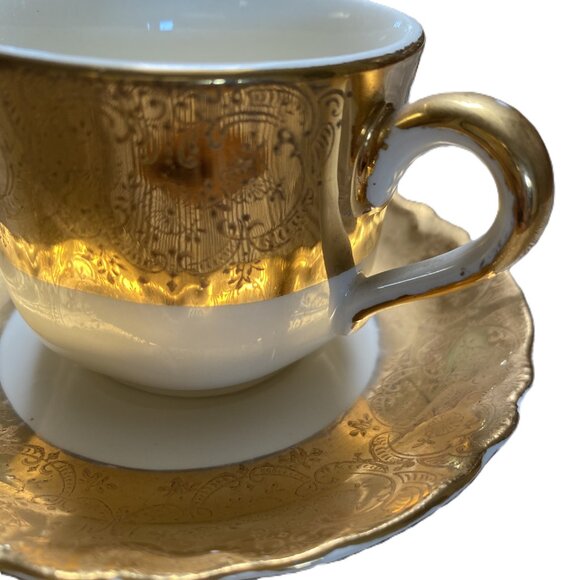 22KT Gold Teacup/Espresso and Saucer, Radisson W.S. George Quality Fine China - Picture 3 of 7